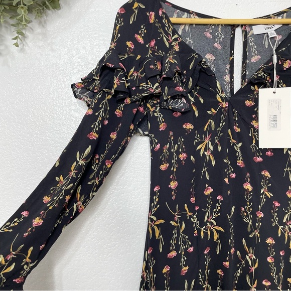 REVOLVE LIKELY • NWT Amira Floral Ruffles Long Sleeve Romper - Picture 6 of 10